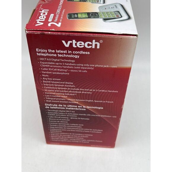 Vtech 2 Handset Cordless Phone With Caller ID/ Call Waiting - Picture 5 of 6